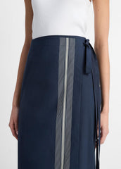 Handkerchief-Stripe Straight Wrap Skirt in Dresses & Skirts - COASTAL BLUE/PALE CANYON