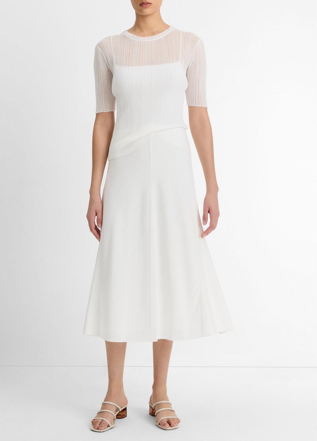 Bias A-Line Skirt in Dresses & Skirts - OFF WHITE