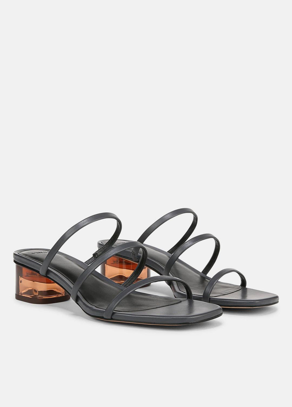 Palm Springs Leather Heeled Sandal in Shoes - IRIS SLATE