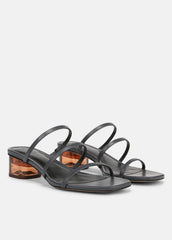 Palm Springs Leather Heeled Sandal in Shoes - IRIS SLATE