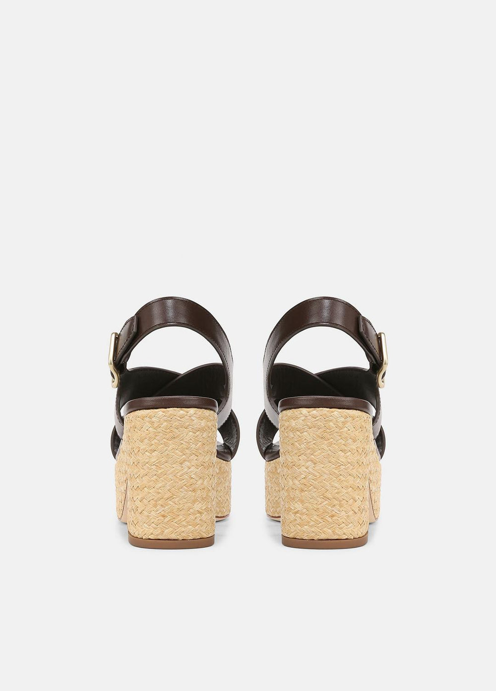 Clementina Leather Platform Sandal in Shoes - CACAO BROWN