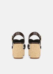 Clementina Leather Platform Sandal in Shoes - CACAO BROWN