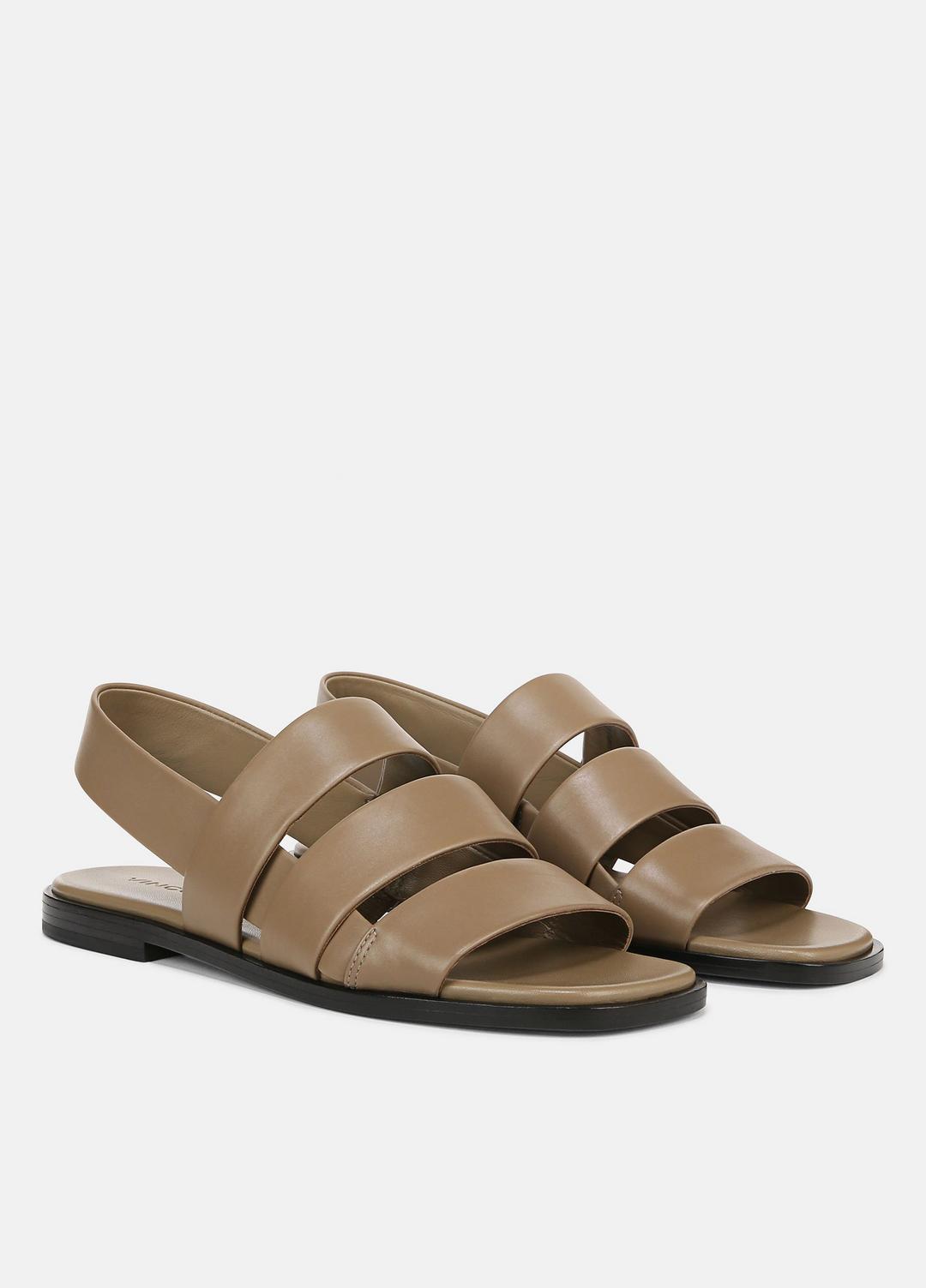 Mazie Leather Slingback Sandal in Shoes - SAND SHELL