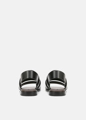 Mazie Leather Slingback Sandal in Shoes - BLACK