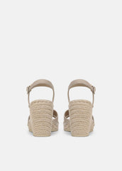 Gwen Suede Espadrille Wedge Sandals in Shoes - TAUPE CLAY
