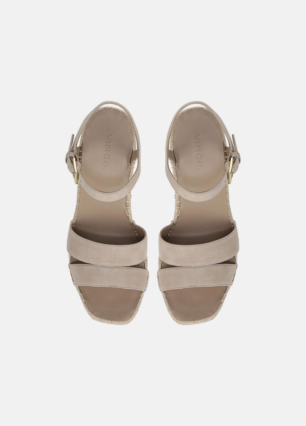 Gwen Suede Espadrille Wedge Sandals in Shoes - TAUPE CLAY