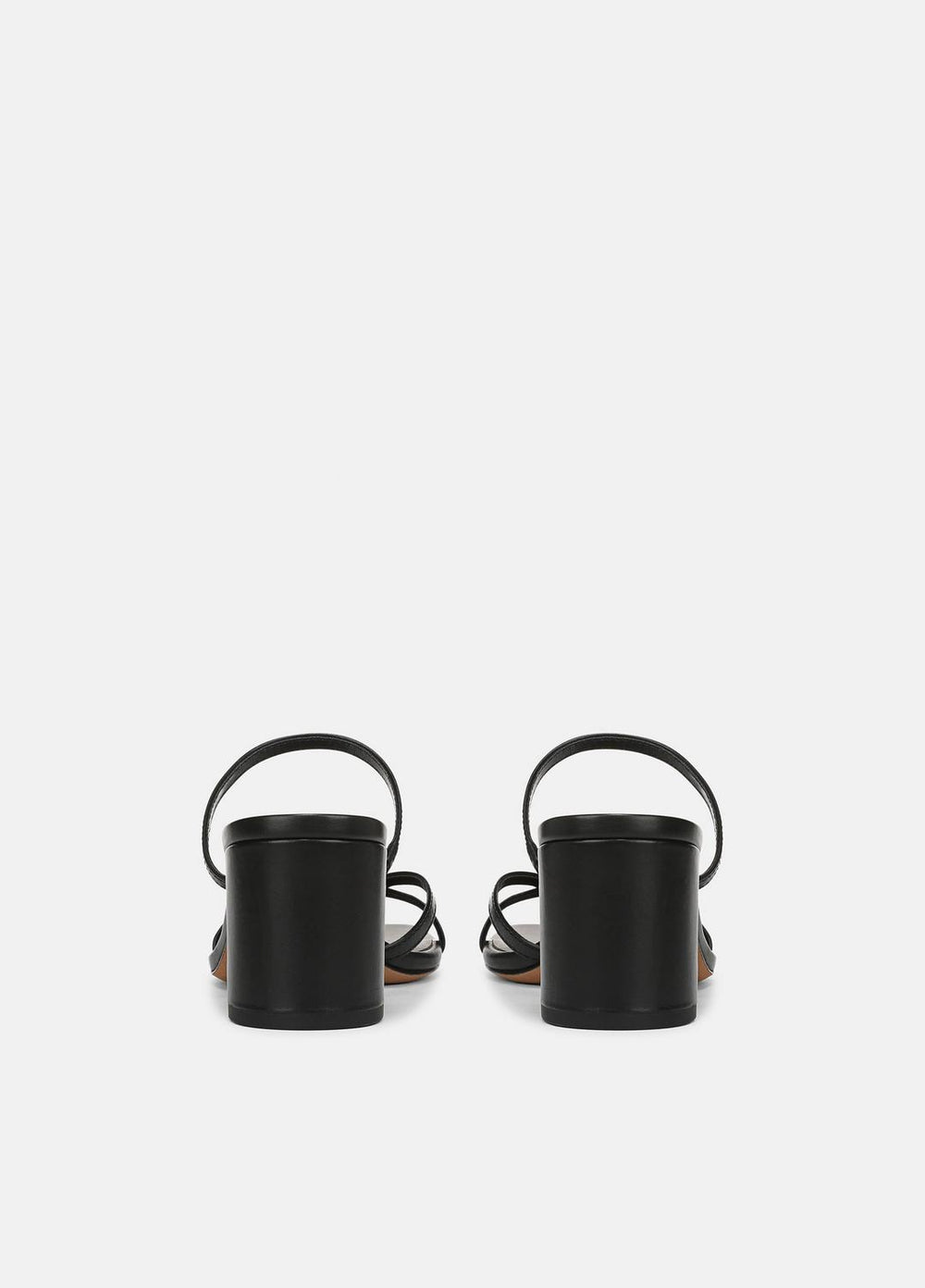 Ona Leather Heeled Sandal in Shoes - BLACK