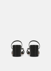 Ona Leather Heeled Sandal in Shoes - BLACK