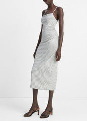 Checked Smocked Tank Dress in Dresses & Skirts - BLACK COMBO