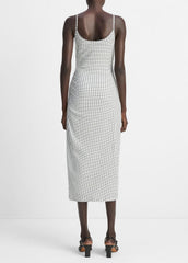 Checked Smocked Tank Dress in Dresses & Skirts - BLACK COMBO