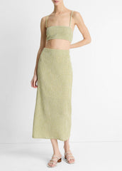 Checked Smocked Midi Skirt in Dresses & Skirts - HERBARIA COMBO