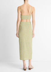 Checked Smocked Midi Skirt in Dresses & Skirts - HERBARIA COMBO