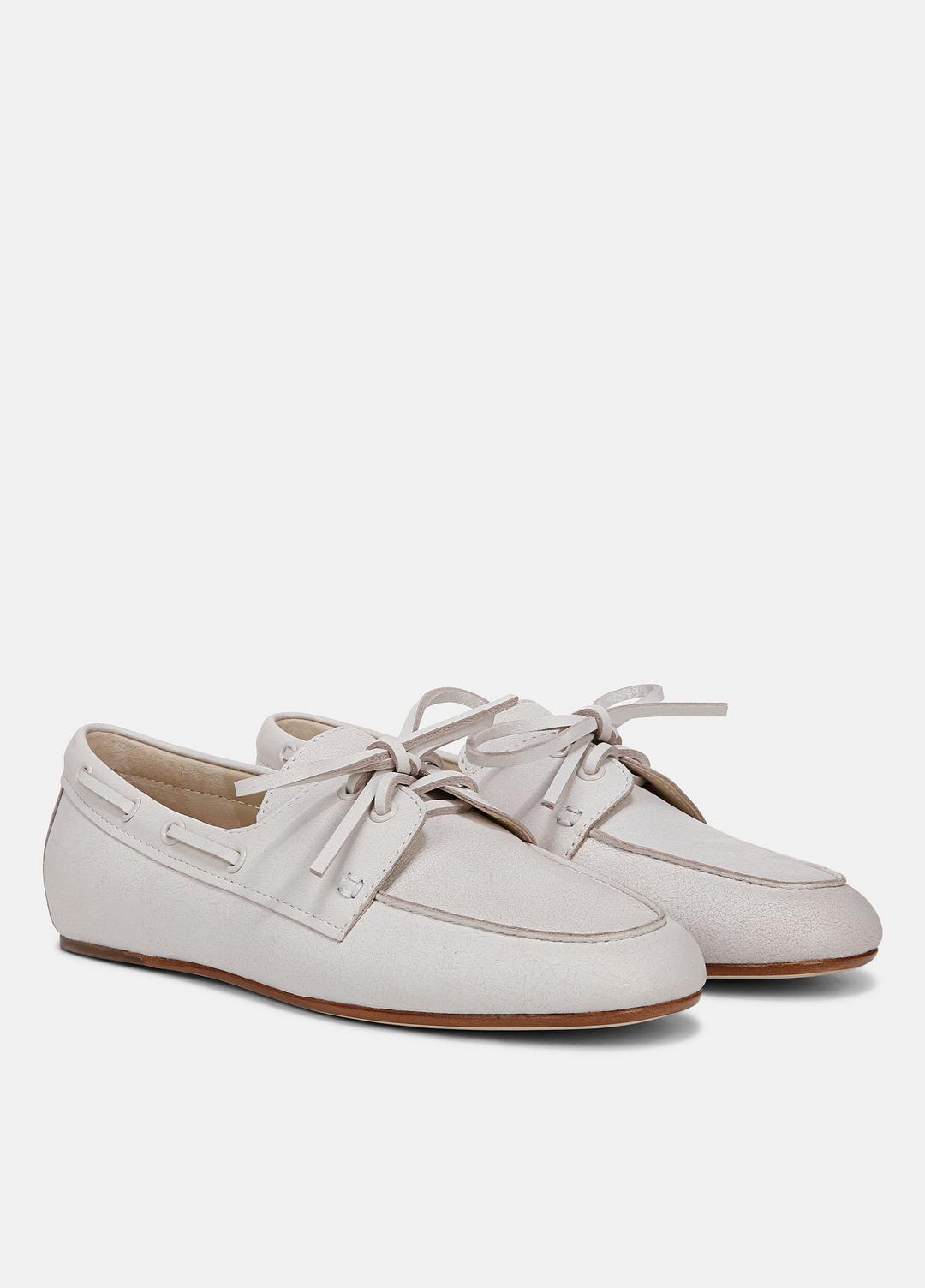 Marin Leather Lace-Up Loafer in Shoes - WHITE/SABBIA