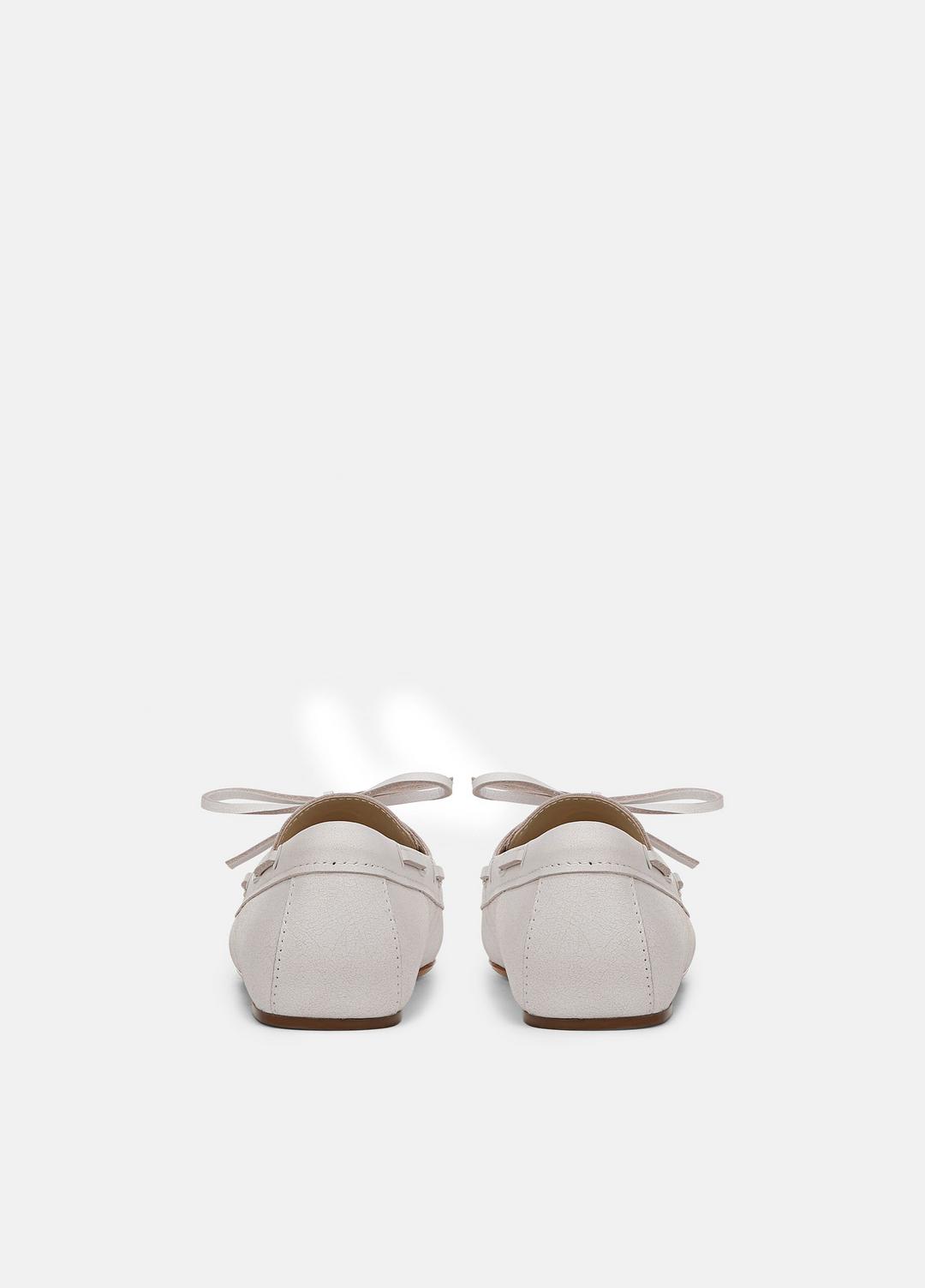 Marin Leather Lace-Up Loafer in Shoes - WHITE/SABBIA