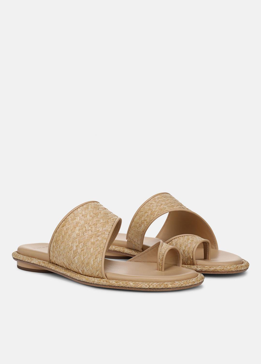 Lukas Raffia Sandal in Shoes - TOASTED WHEAT