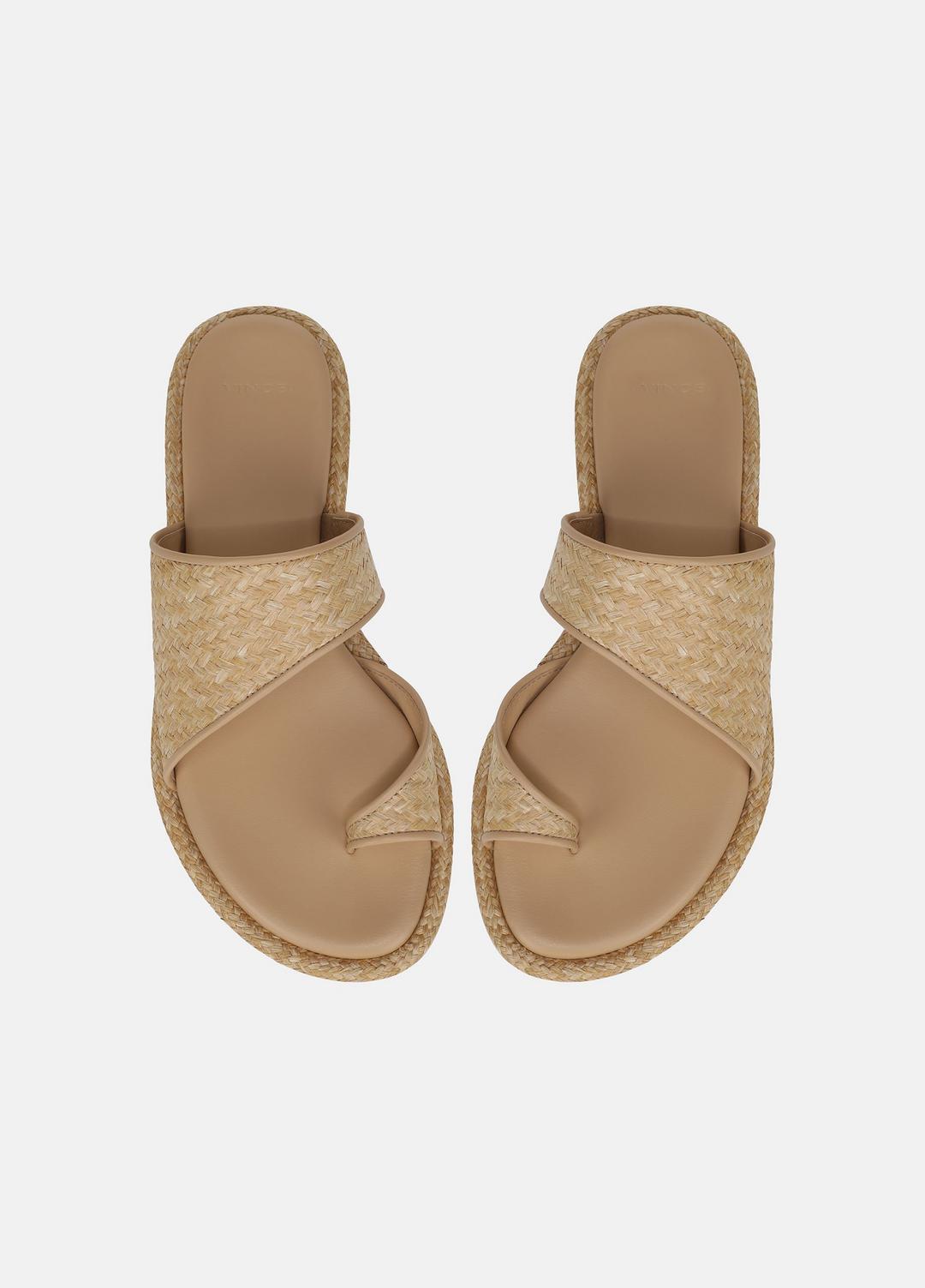 Lukas Raffia Sandal in Shoes - TOASTED WHEAT
