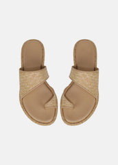 Lukas Raffia Sandal in Shoes - TOASTED WHEAT