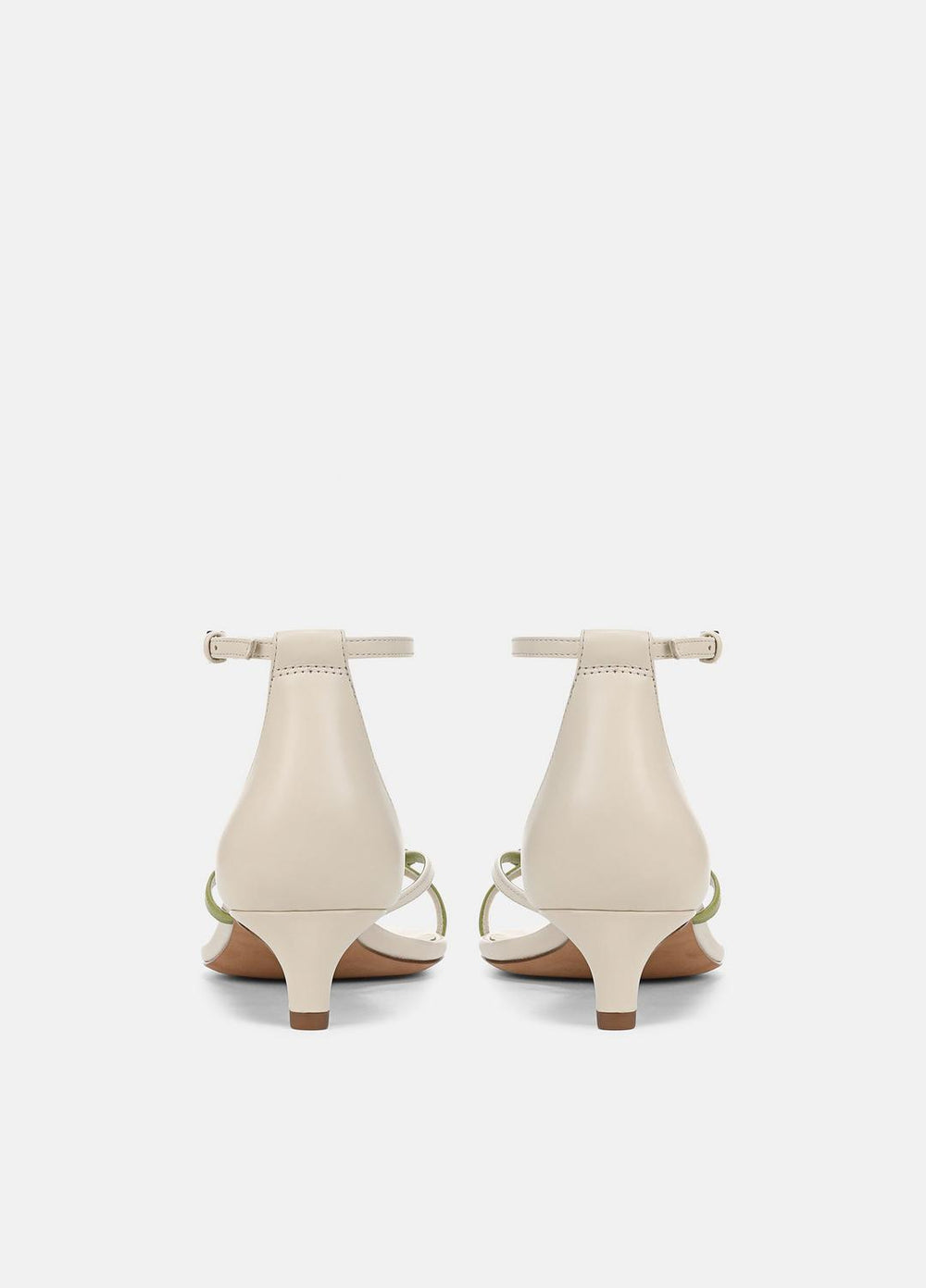 Siri Leather Heeled Sandal in Shoes - FLAX/HERBARIA