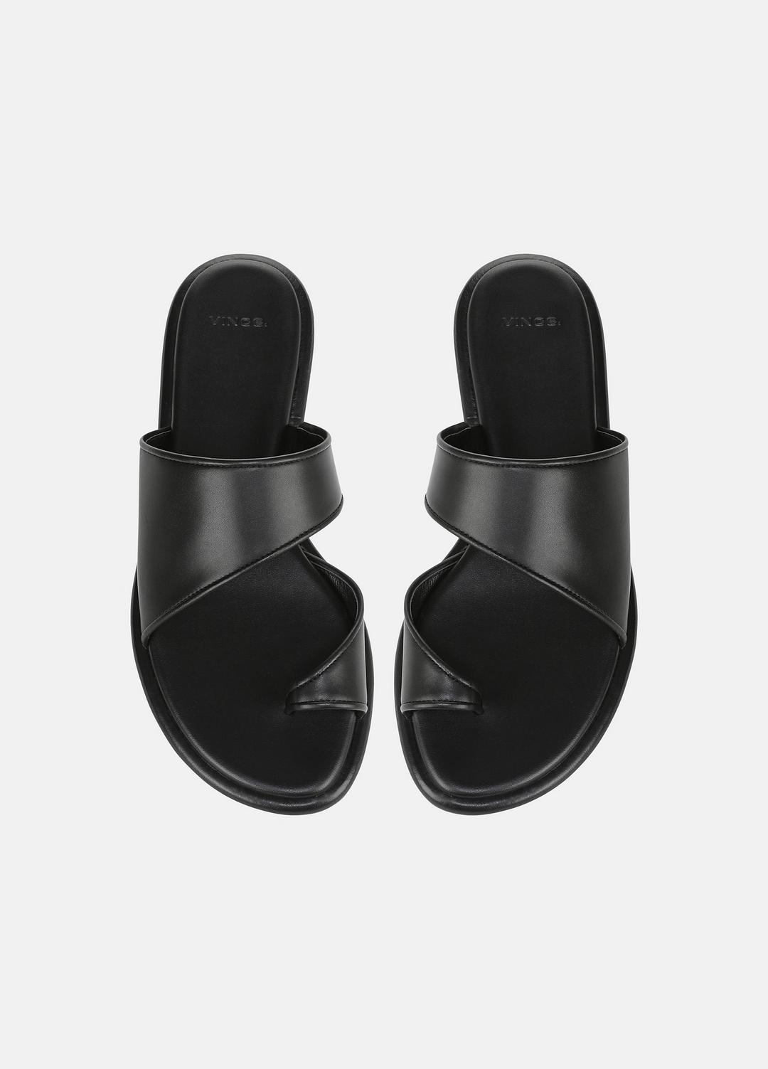 Lukas Leather Sandal in Shoes - BLACK