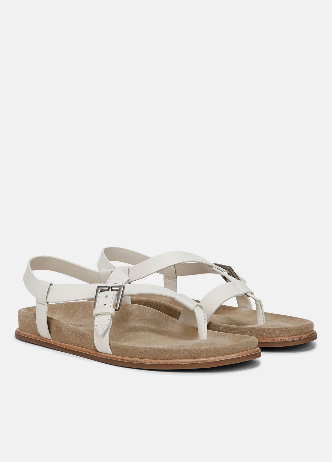 Franca Leather Sandal in Shoes - MILK