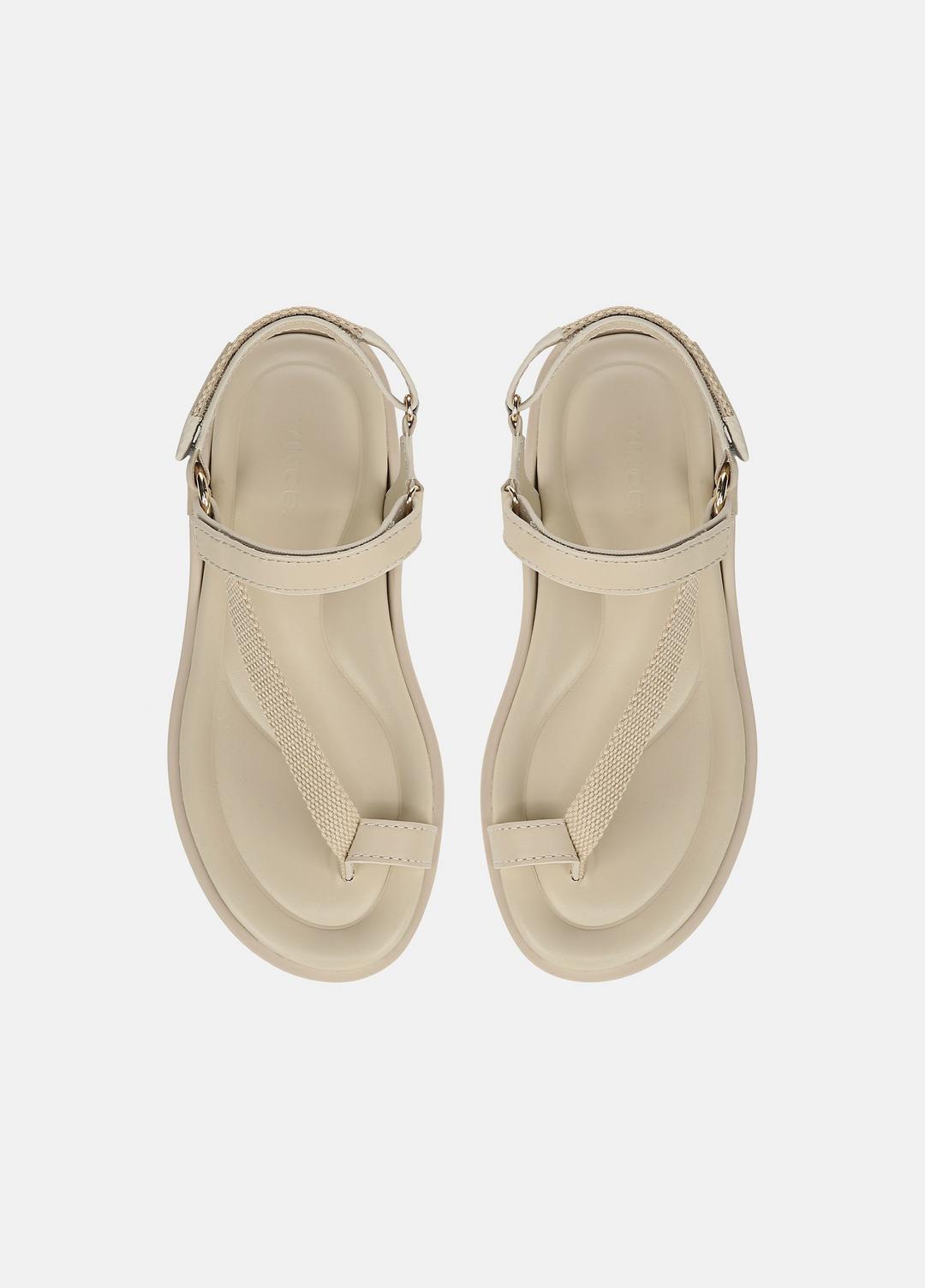 Summer Leather & Canvas Sandal in Shoes - MOONLIGHT