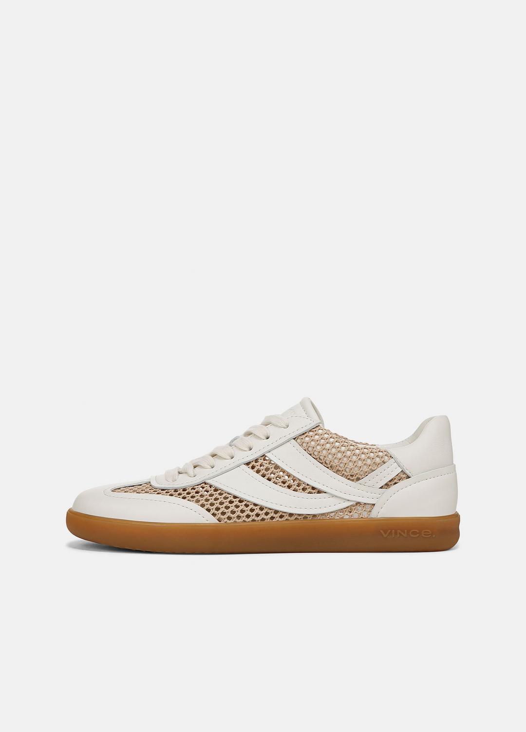 Oasis Netting & Leather Sneaker in Shoes - MILK/MACADEMIA