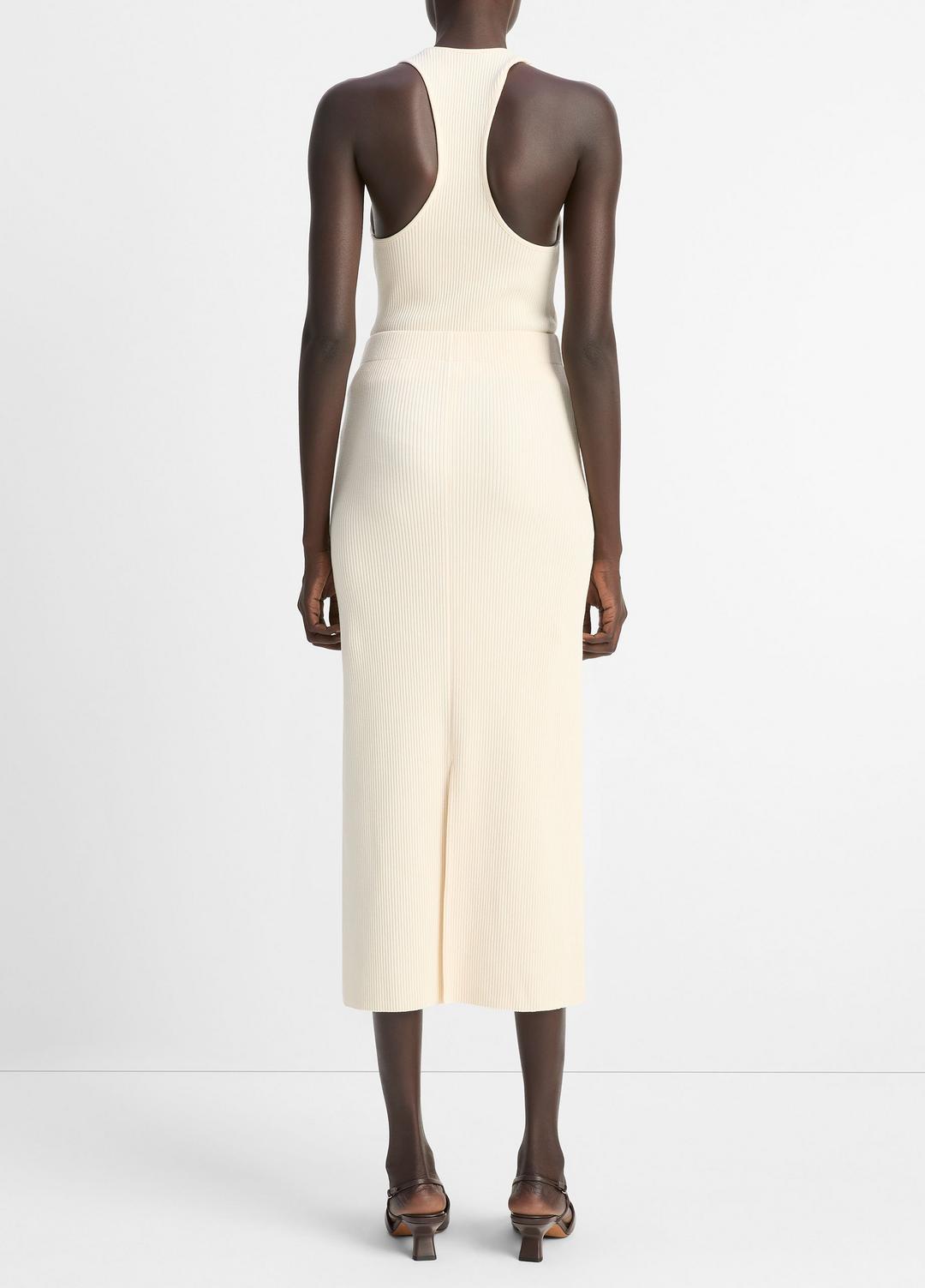 Ribbed Cotton-Blend Midi Skirt in Dresses & Skirts - OAT SHELL