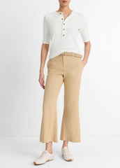 Jersey Elbow-Sleeve Henley in Shirts & Tees - OFF WHITE