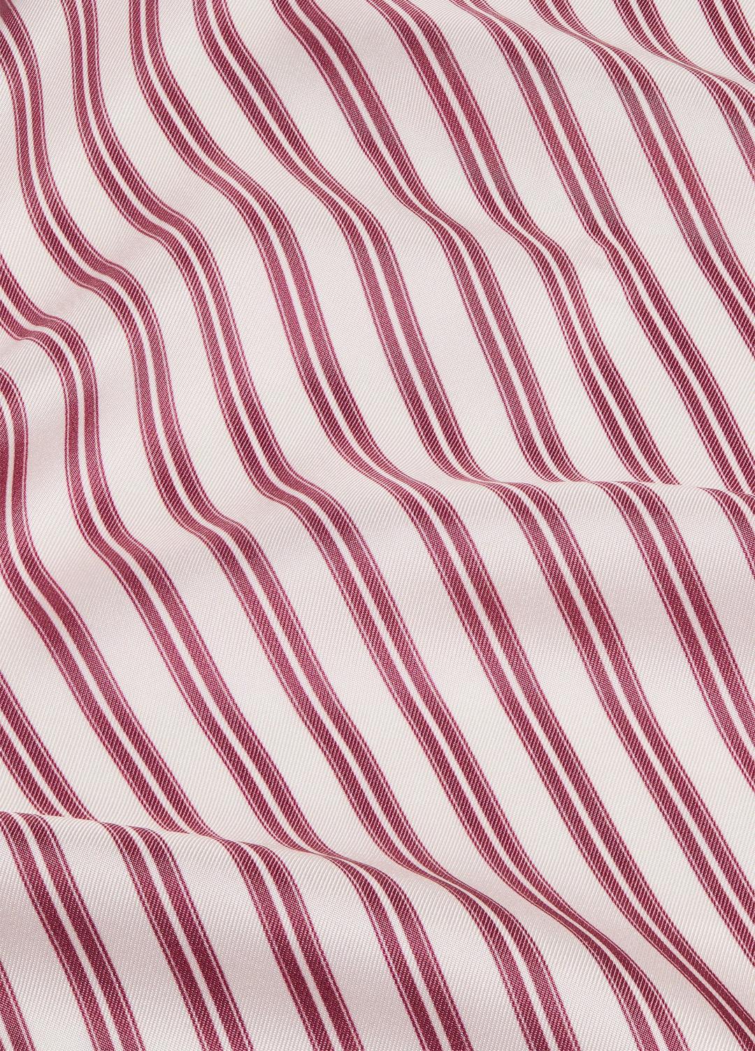 Till Stripe Silk Scarf in Accessories - PEONY WOOD/OFF WHITE
