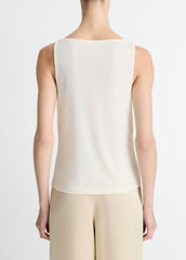 Matte Jersey Boat-Neck Tank in Shirts & Tees - IVORY
