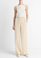 Matte Jersey Boat-Neck Tank in Shirts & Tees - IVORY