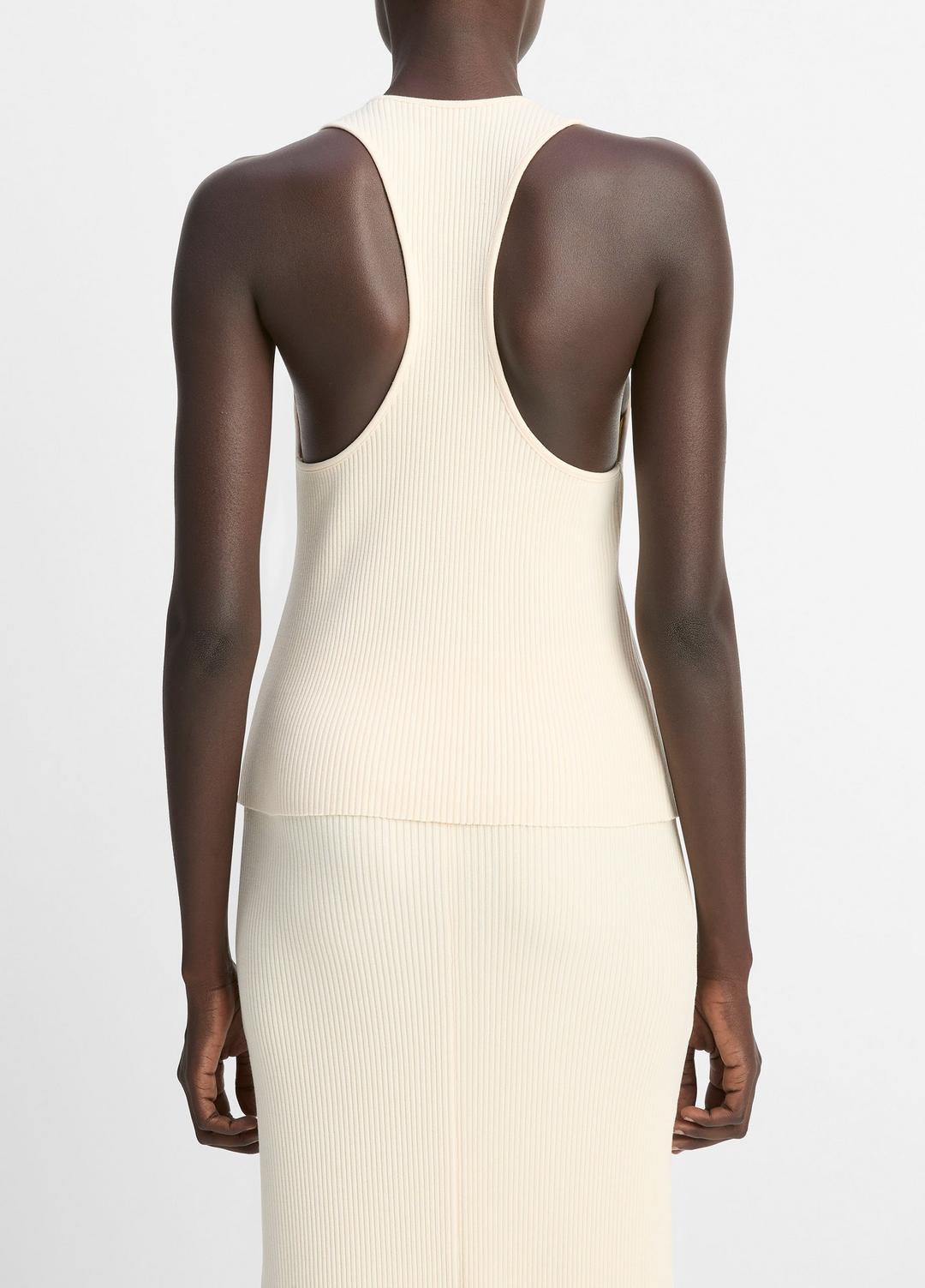 Ribbed Cotton-Blend Racerback Tank in Shirts & Tees - OAT SHELL