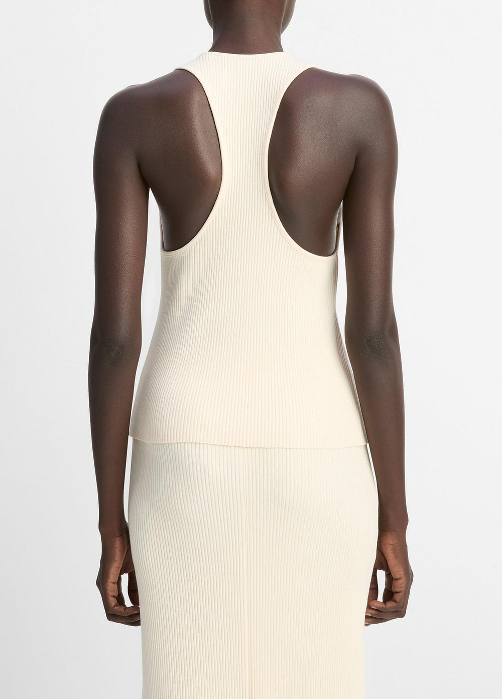 Ribbed Cotton-Blend Racerback Tank in Shirts & Tees - OAT SHELL
