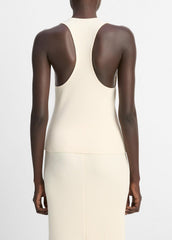 Ribbed Cotton-Blend Racerback Tank in Shirts & Tees - OAT SHELL