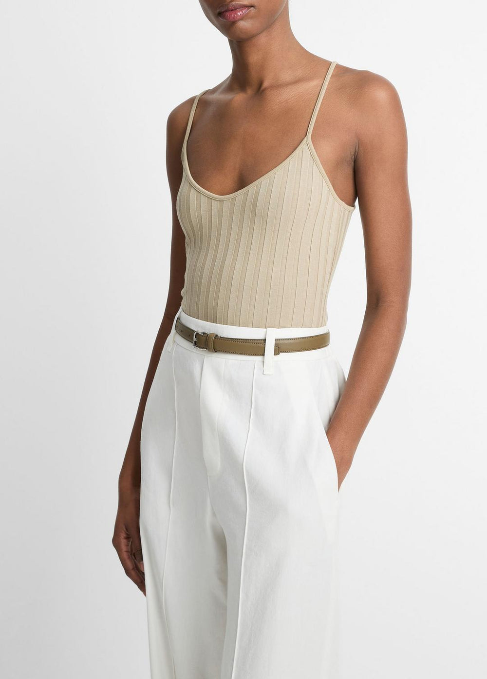 Ribbed V-Neck Camisole in Shirts & Tees - MOJAVE