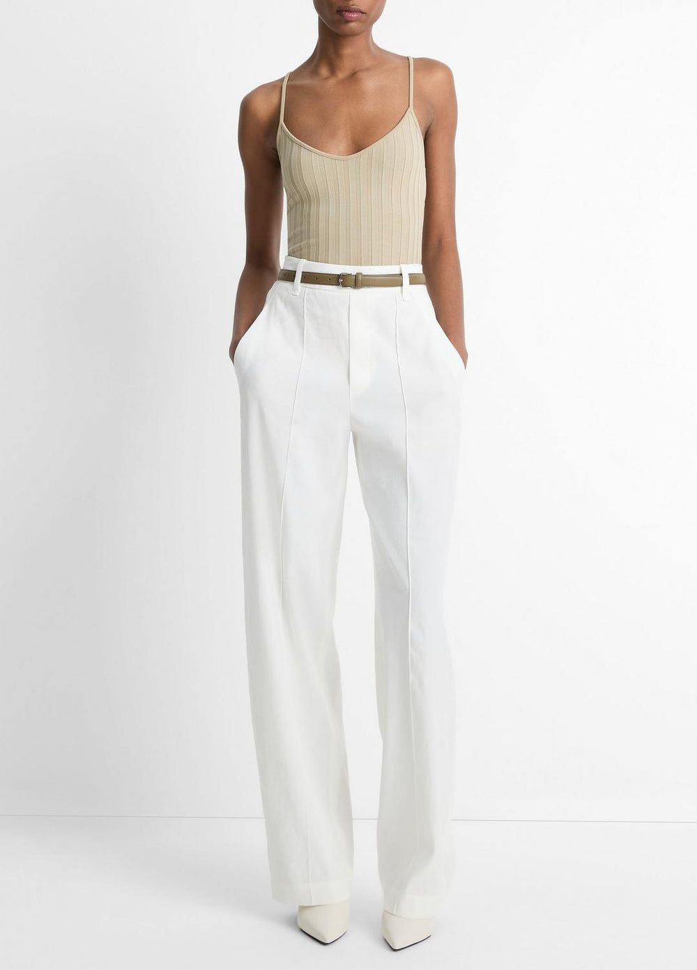 Ribbed V-Neck Camisole in Shirts & Tees - MOJAVE