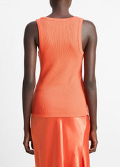 Ribbed Scoop-Neck Tank in Shirts & Tees - BURNT ORCHID