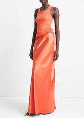 Satin Maxi Skirt in Dresses & Skirts - BURNT ORCHID