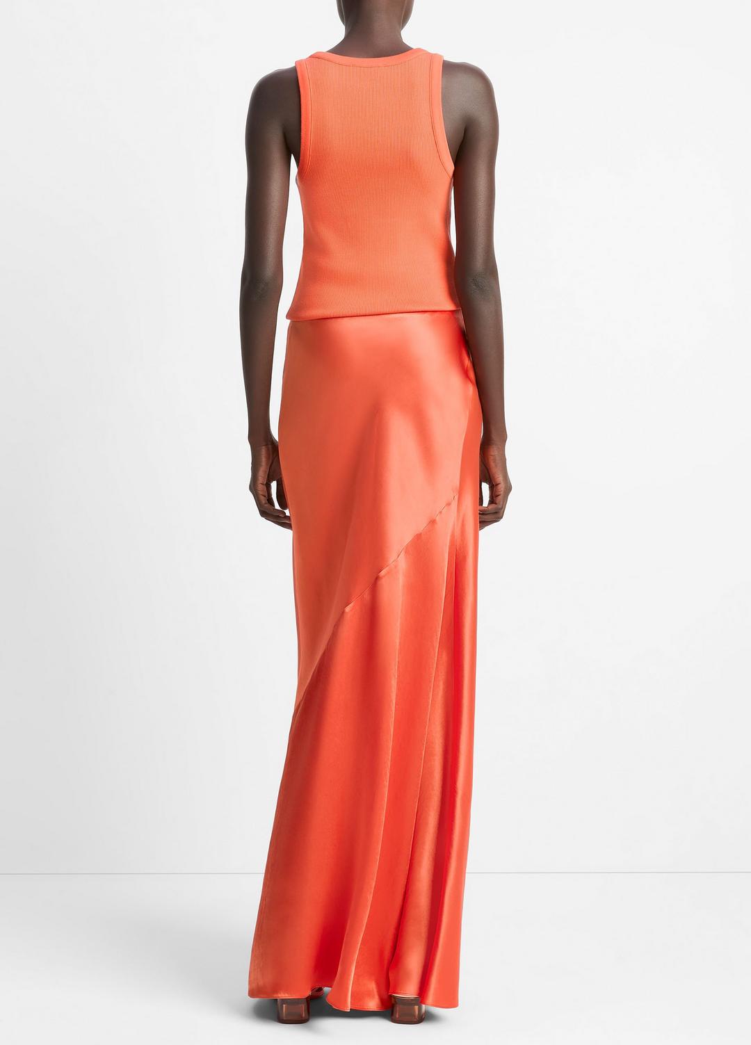 Satin Maxi Skirt in Dresses & Skirts - BURNT ORCHID