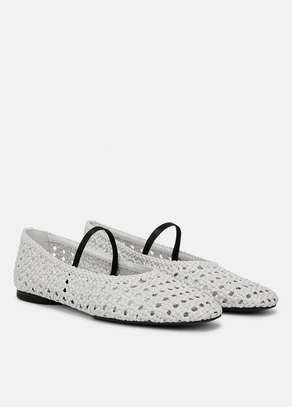 Vivian Leather Mary Jane Flat in Shoes - WHITE