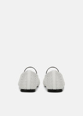 Vivian Leather Mary Jane Flat in Shoes - WHITE