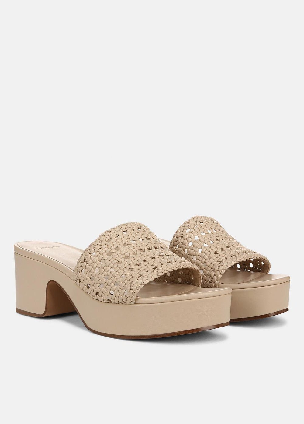 Margo Woven Leather Platform Sandal in Shoes - BIRCH SAND