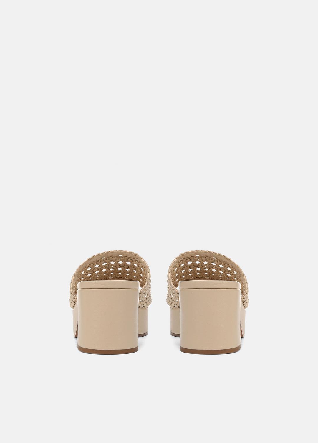 Margo Woven Leather Platform Sandal in Shoes - BIRCH SAND