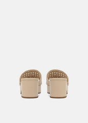Margo Woven Leather Platform Sandal in Shoes - BIRCH SAND