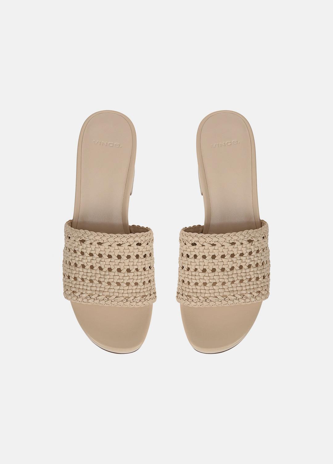 Margo Woven Leather Platform Sandal in Shoes - BIRCH SAND