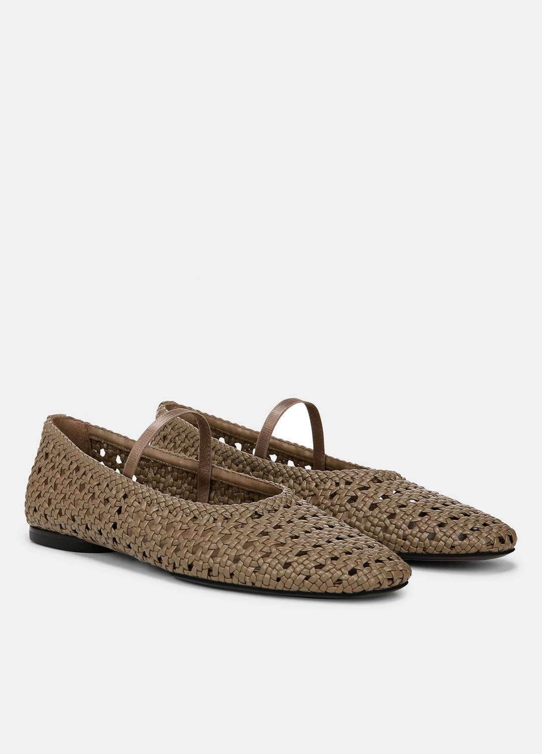 Vivian Leather Mary Jane Flat in Shoes - SAND SHELL