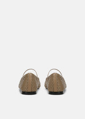 Vivian Leather Mary Jane Flat in Shoes - SAND SHELL