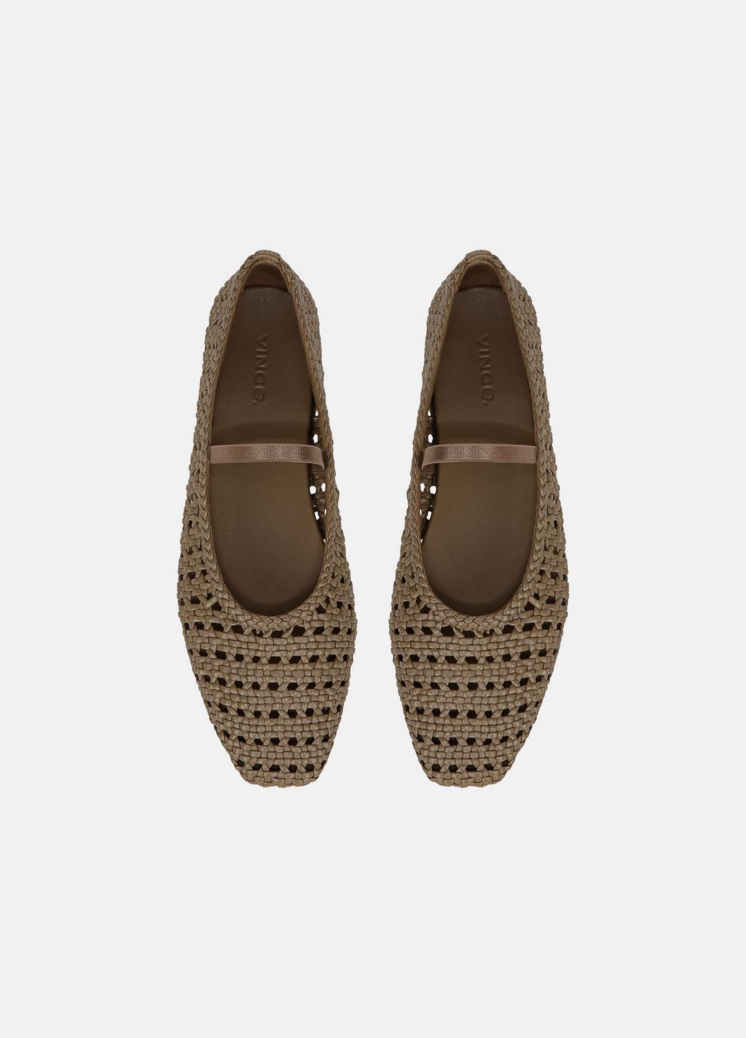 Vivian Leather Mary Jane Flat in Shoes - SAND SHELL