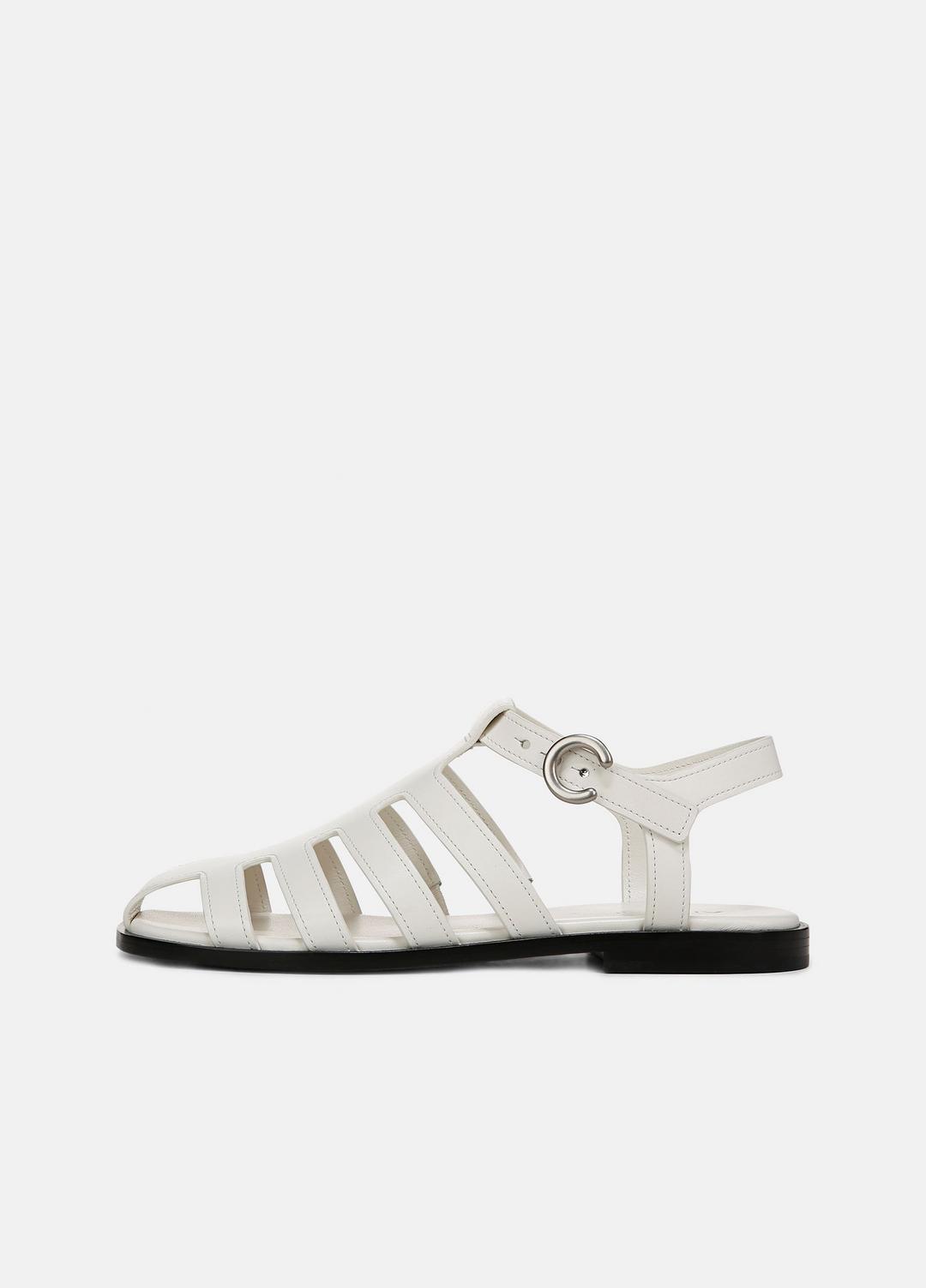 Melina Leather Fisherman Sandal in Shoes - MILK