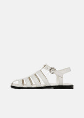 Melina Leather Fisherman Sandal in Shoes - MILK